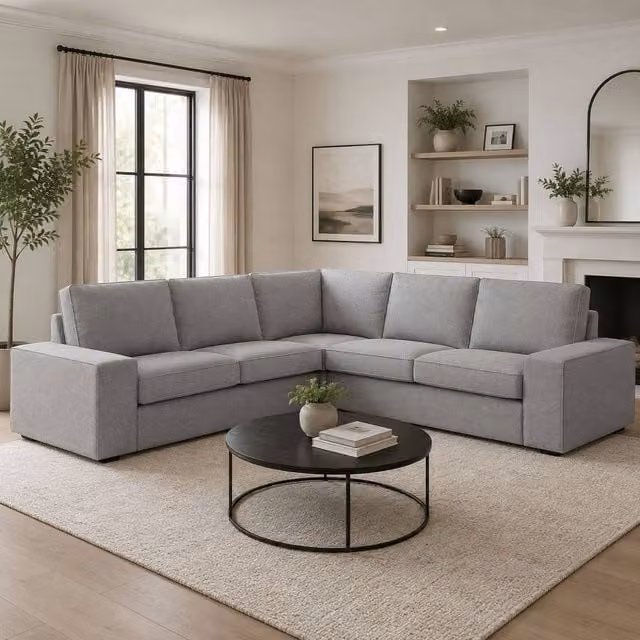 Snug Furniture Birmingham Ltd Alaska Large L-Shape Corner Sofa in Grey – 1