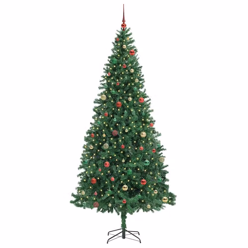 Berkfield Home Artificial Christmas Tree with 300 LEDs and Stand, Green, Height: 300 cm – 3