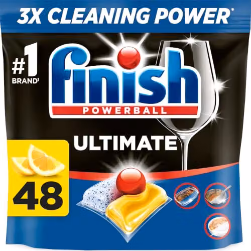 Finish Ultimate Infinity Shine Dishwasher Tablets, Lemon Sparkle, 48 Tabs – 2
