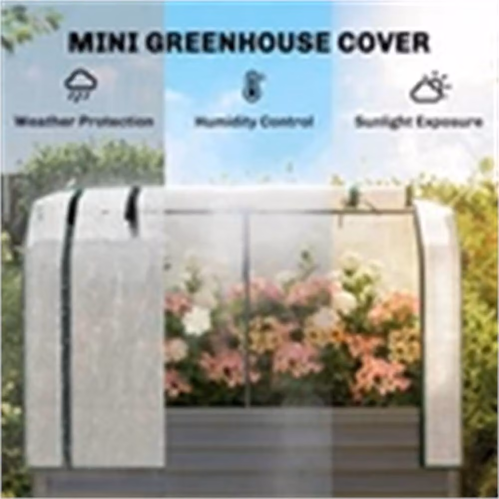 Nordara Galvanised Steel Raised Planter in Grey, W/D/H: 140 x 120 x 55 cm – 4