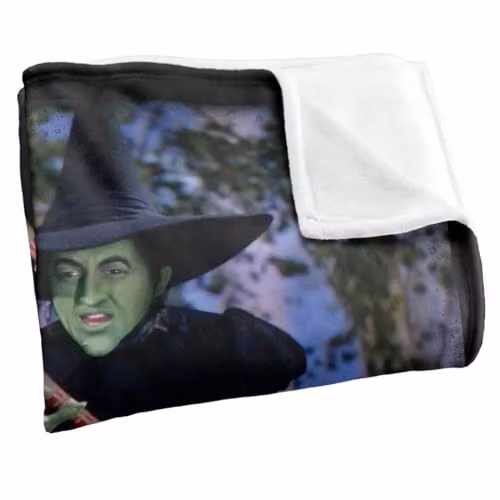 LOGOVISION The Wizard Of Oz The Wicked Witch Plotting Super Soft Silky Touch Fleece Throw Blanket, Multicolour, W: 152 cm, D: 127 cm – 2