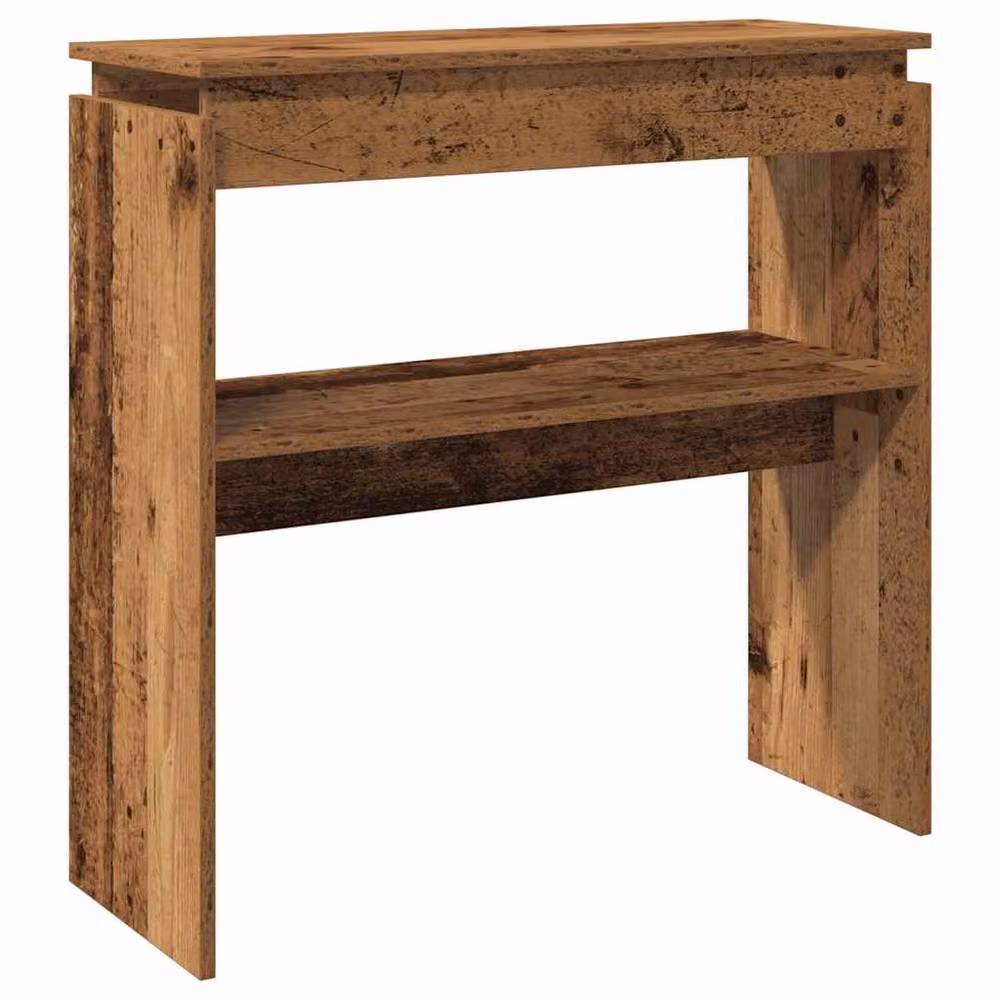 Berkfield Home Rustic Old Wood Console Table in Brown, W/D/H: 80 x 30 x 80 cm – 2