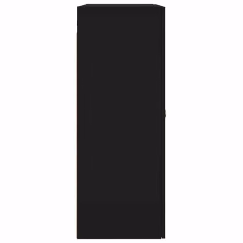 vidaXL Modern Wall Mounted Cabinet with Glass Doors in Black, W/D/H: 69.5 x 34 x 90 cm – 4