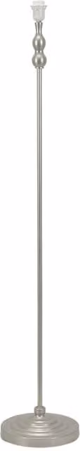 ValueLights Maggie Art Deco Floor Lamp Base in Silver Metal