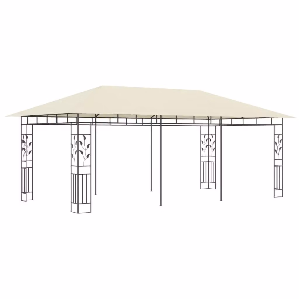 Berkfield Home Gazebo with Mosquito Net, Beige, W: 600 cm, D: 300 cm, H: 273 cm – 2