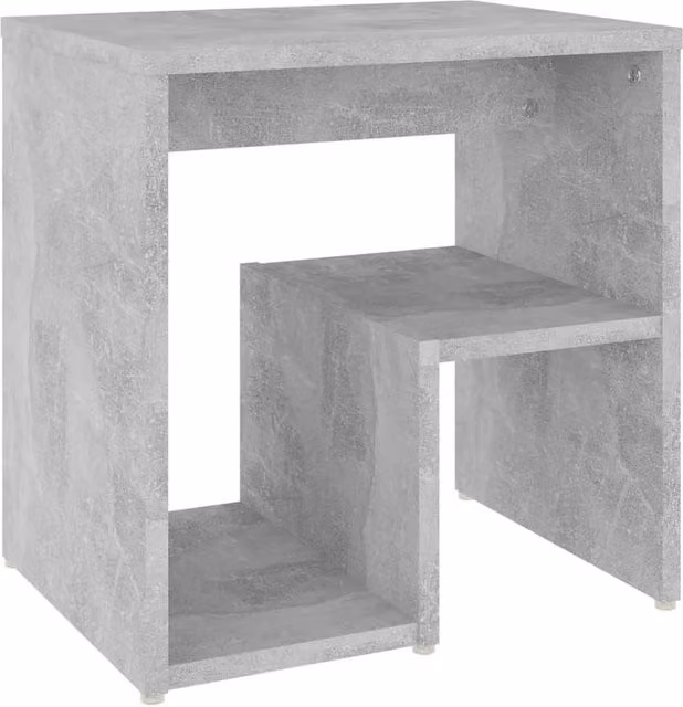 Berkfield Home Durable Bed Cabinets, 2 Piece Set in Concrete Grey, W/D/H: 40 x 30 x 40 cm