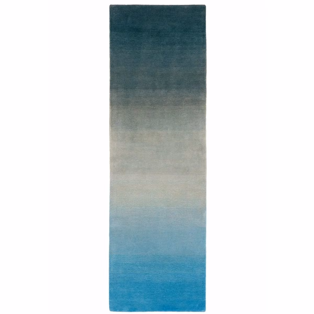 The Rug Shop UK Blue Handmade Modern Plain Wool Rug, W: 70 cm, L: 240 cm – 5