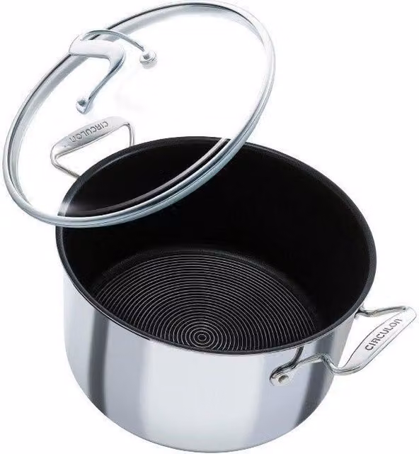 Circulon SteelShield C-Series Non Stick Stainless Steel Stock Pot, Silver, Diameter: 26 cm