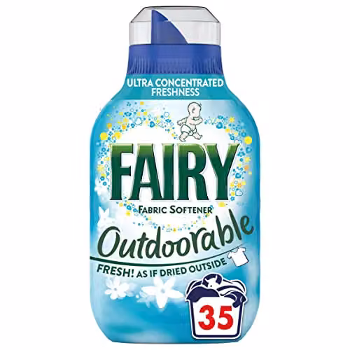 Fairy Outdoorable Fabric Conditioner for Sensitive Skin, 35 Washes, Blue and White
