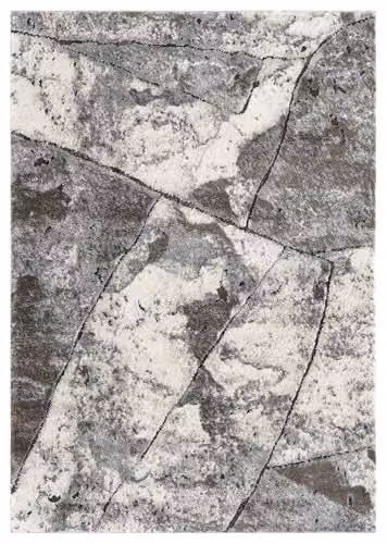 Desire Rugs Abstract Modern Rectangular Area Rug, Grey, W: 80 cm, L: 150 cm – 2