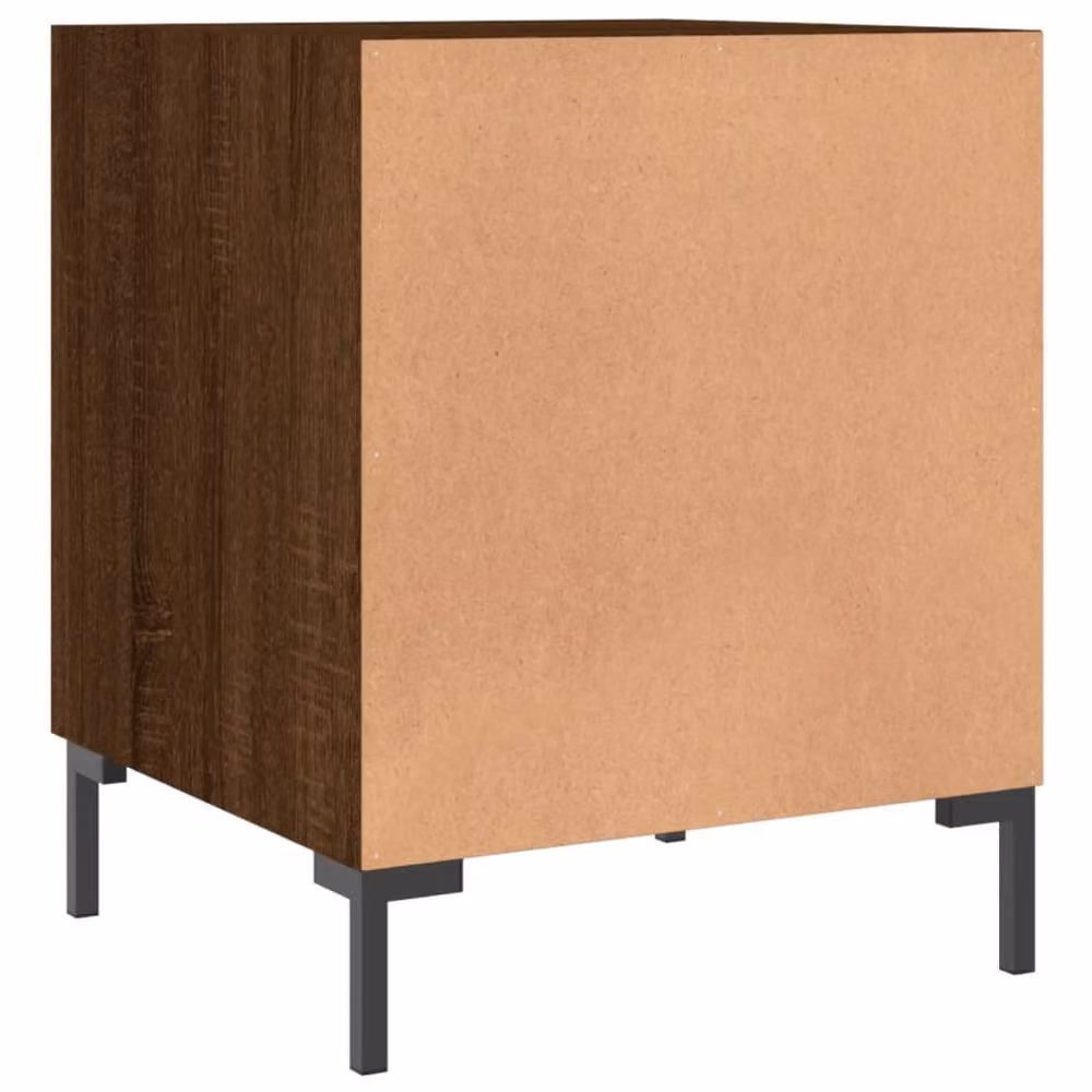 Berkfield Home Modern Bedside Cabinets, 2 Piece Set in Brown Oak, W/D/H: 40 x 40 x 50 cm – 3