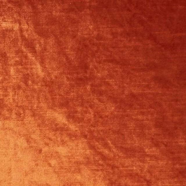 Clarke & Clarke Allure Velvet Fabric Flame in Orange