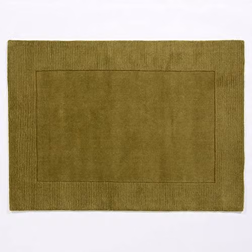 Mayfair Hand-Knotted 100% Natural Wool Living Room Area Rug in Green, W: 160 cm, L: 230 cm – 1