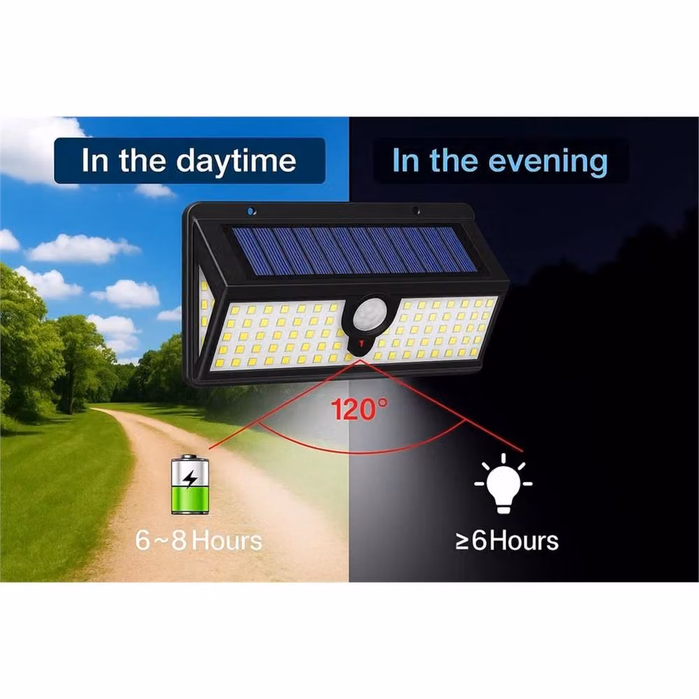 SPETLEK 2-Pack Solar LED Garden Path Lights with Motion Sensor, Multicolour RGB, Black – 2