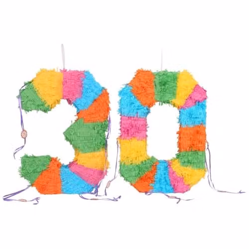 Fax Potato 30th Birthday Pop-Out Piñata and Blindfold Set in Multicolour and Purple