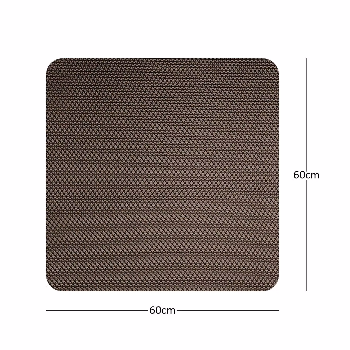 Nicoman Reversible Non-Slip Anti-Mold Bath Mat in Grey and Brown, Square 60 x 60 cm – 6