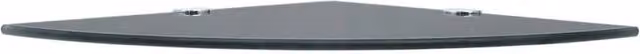 Berkfield Home Wall Mounted Corner Shelf with Black Glass and Chrome Supports W/D: 35 x 35 cm
