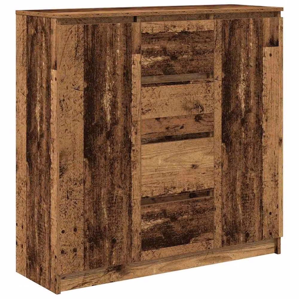 Berkfield Home Rustic Sideboard with Drawers in Brown, W/D/H: 100.5 x 35 x 98.5 cm – 2