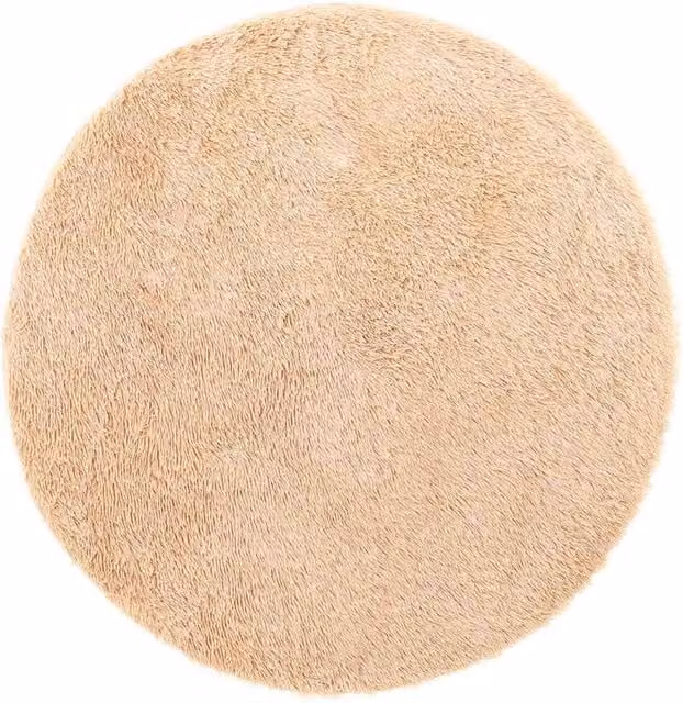 Berkfield Home NAVARRA Shaggy High Pile Rug, Beige, W/D/H: 100 x 100 x 1 cm, Polyester – 1