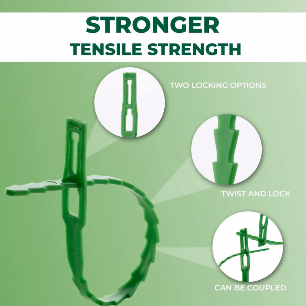 SPETLEK Reusable Green Garden Plant Ties for Tomato and Vegetable Gardens, 17 cm, 100 g – 2