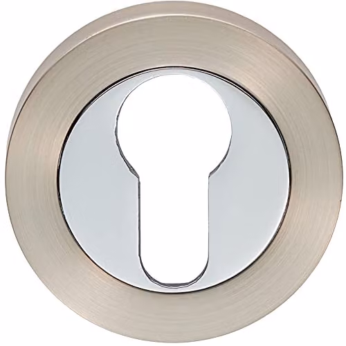 Loops 50mm Euro Profile Escutcheon with Concealed Fix in Chrome, Depth: 10mm