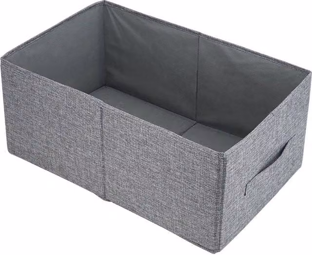 Garden Sanctuary Foldable Fabric Clothes and Jeans Storage Organizer in Grey