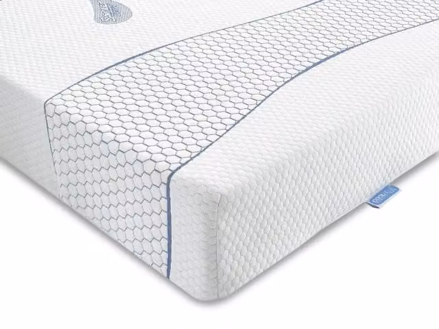 Sareer Matrah Cool Blue Memory Foam Mattress, Super King Size, W/D/H: 180 x 200 cm, Blue and White