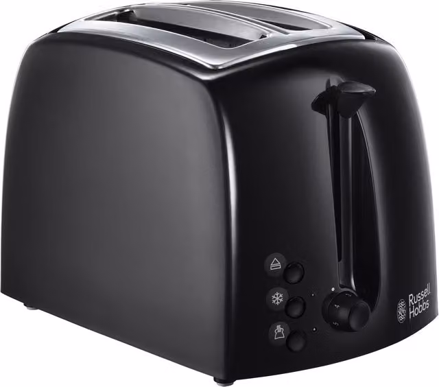 Russell Hobbs 2 Slice Textures Toaster, Black