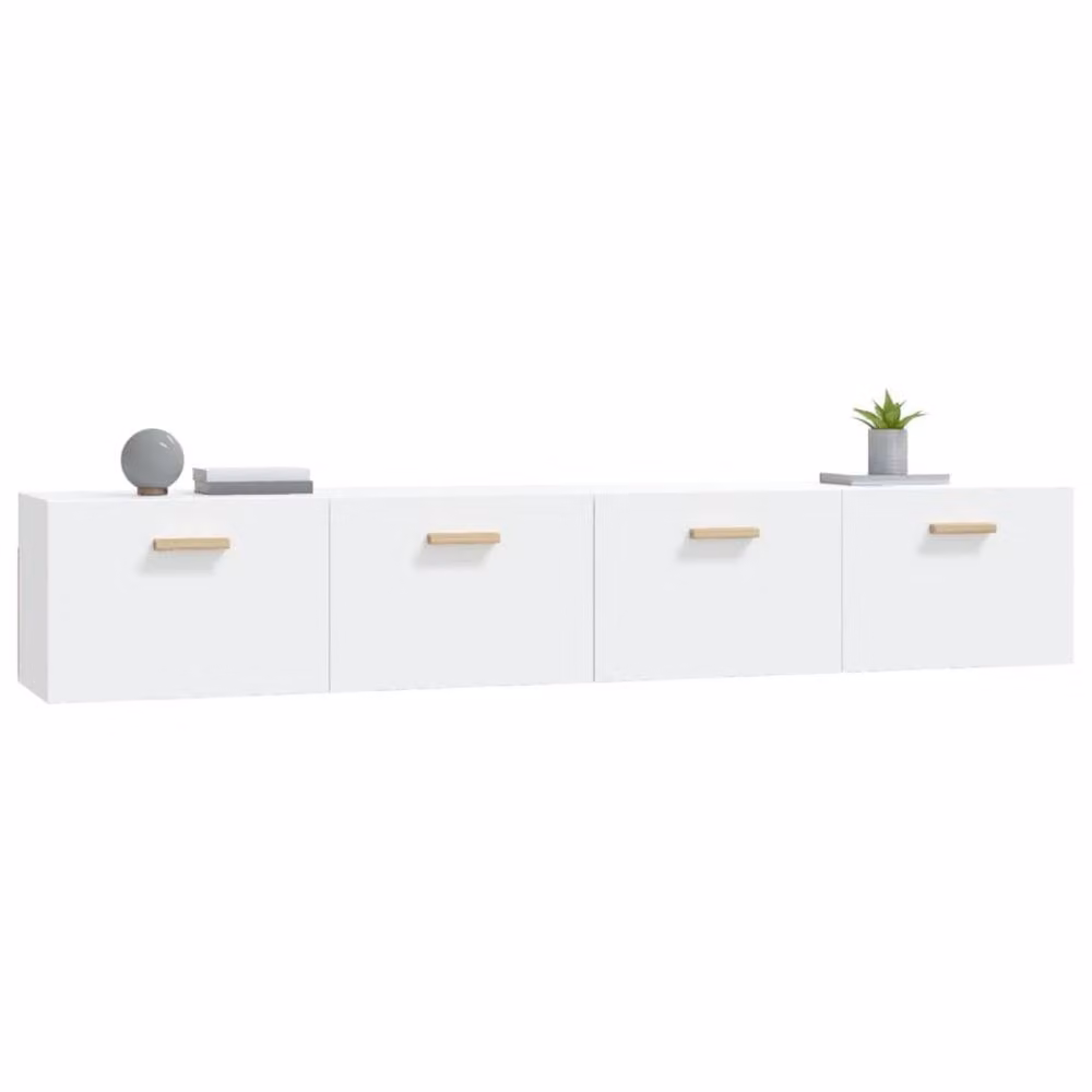 Berkfield Home Wall Mounted Cabinets, 2 Piece, White, W: 100 cm, D: 35 cm, H: 36.5 cm – 2