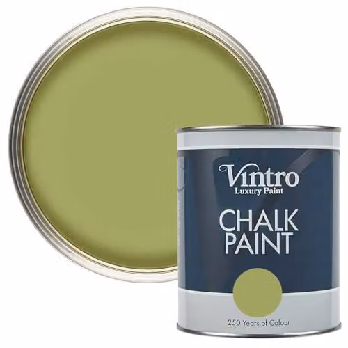 Vintro Sage Green Chalk Paint with Ultra Matt Finish, 1 Litre
