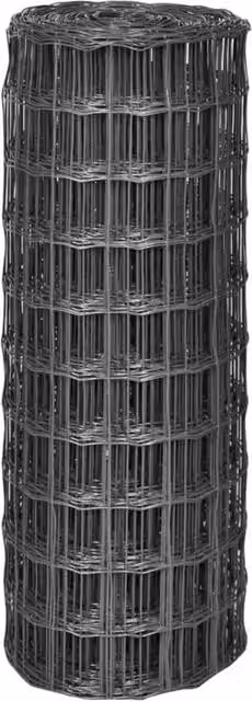 Berkfield Home Euro Fence PVC-Coated Steel Fencing, Grey, W: 100 cm, H: 100 cm – 1