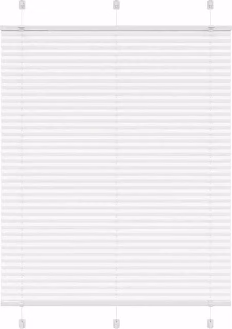 Berkfield Home Single Pleat White Polyester Semi-Transparent Corded Blind, W: 105 cm, H: 100 cm