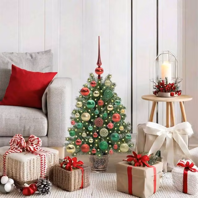 Berkfield Home Green Tabletop Artificial Christmas Tree with 150 LEDs, Height: 75 cm – 1