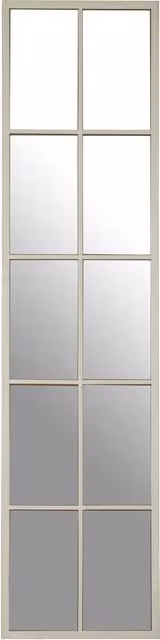 Orsina Descartes Silver Geometric Rectangular Portrait Wall Mirror