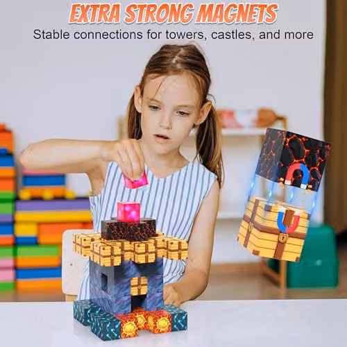 Desire Deluxe Multicolour Interlocking Magnetic Blocks for Creative and Cognitive Development – 6