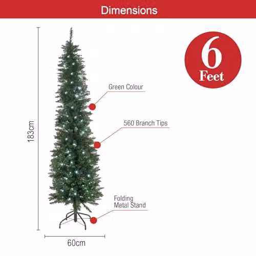 The Christmas Workshop Christmas Decoration, Green, H 23.0 x W 18.0 x D 4.2 cm – 3