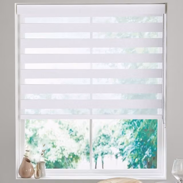 Terrys Venus Made to Measure Day and Night Blind in White Ice