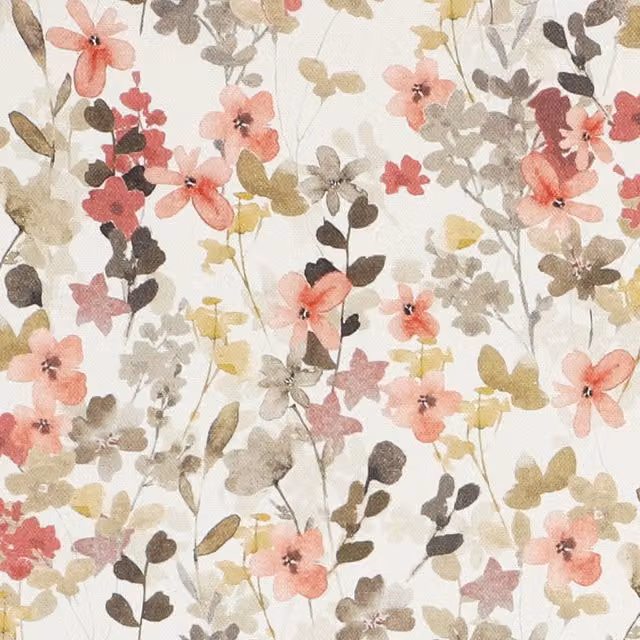 Ante Decor Zoe Fabric in Pink and Multicolour