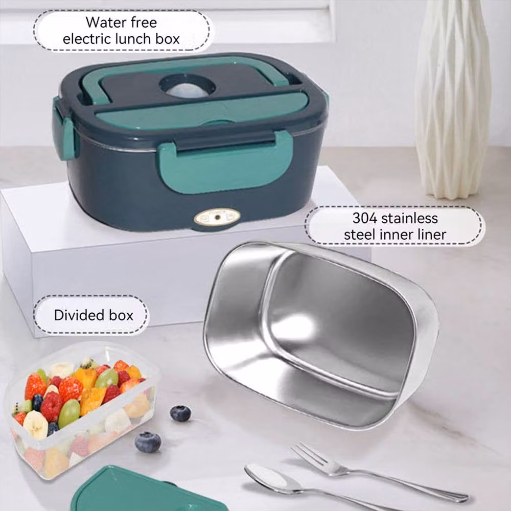 Dragodirect Electric Heated Lunch Box with Stainless Steel Inner, 1.5 l, Dark Grey – 2