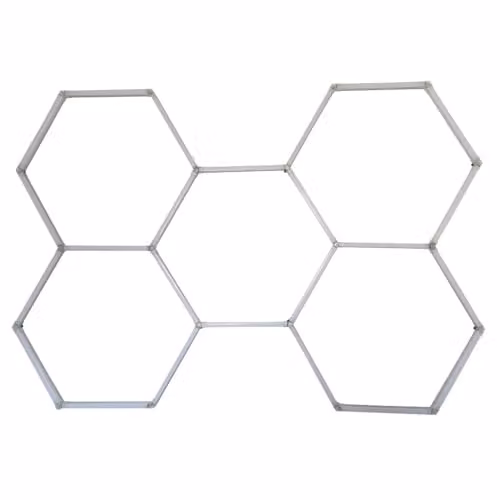 ENER-J 160W Hexagon LED Ceiling Light in White with CCT Switchable Colour Temperature for Garage and Workshop – 1