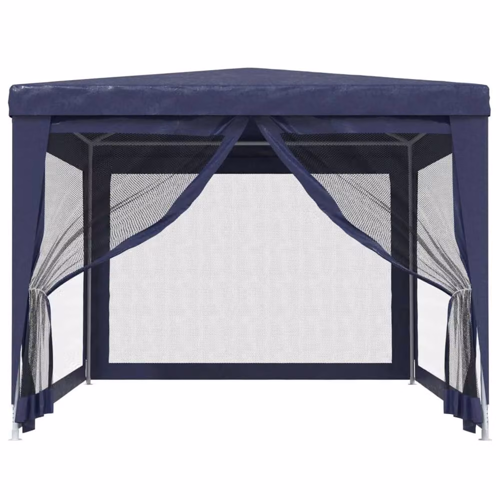 Berkfield Home Party Tent with 4 Mesh Sidewalls, Blue, W: 4 m, D: 3 m – 3