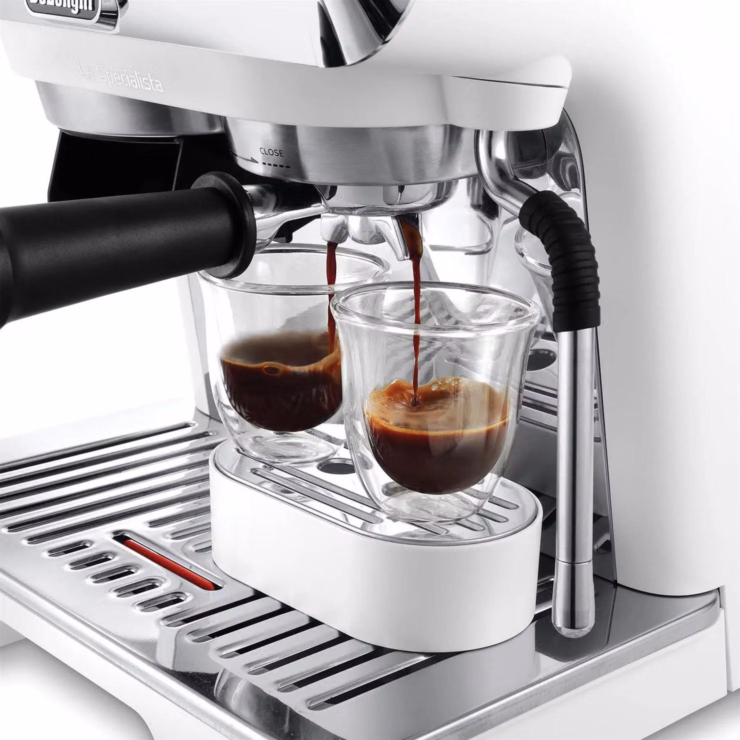 DeLonghi La Specialista Arte Bean to Cup Manual Coffee Machine with Steam Wand in White or Silver Stainless Steel – 3
