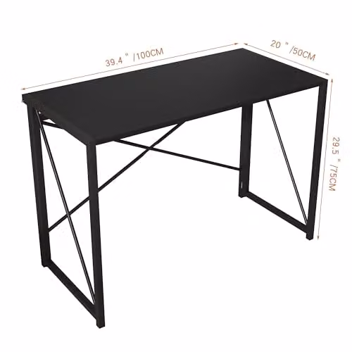 MCC Direct Miami Felix Folding Computer Desk in Black – 2