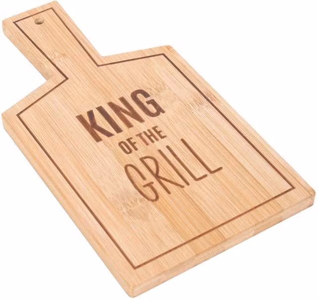 KDMK King Of The Grill Rectangular Bamboo Serving Board, Brown