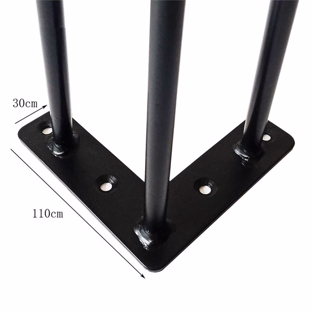 Nordara Set of 4 Matt Black Steel Hairpin Legs, H: 86 cm, W: 52 cm – 3