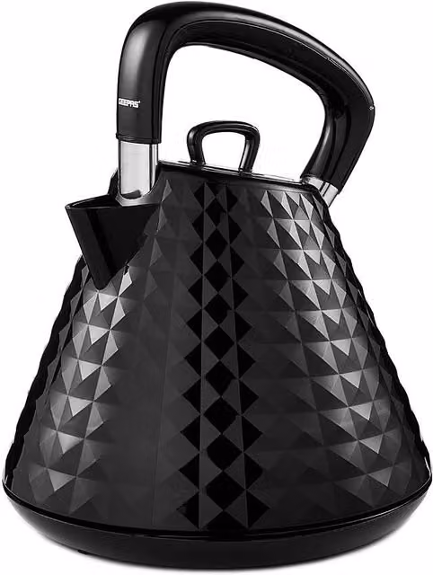 Geepas 1.5 l Cordless Traditional Pyramid Electric Kettle, 2500 W, Black – 1