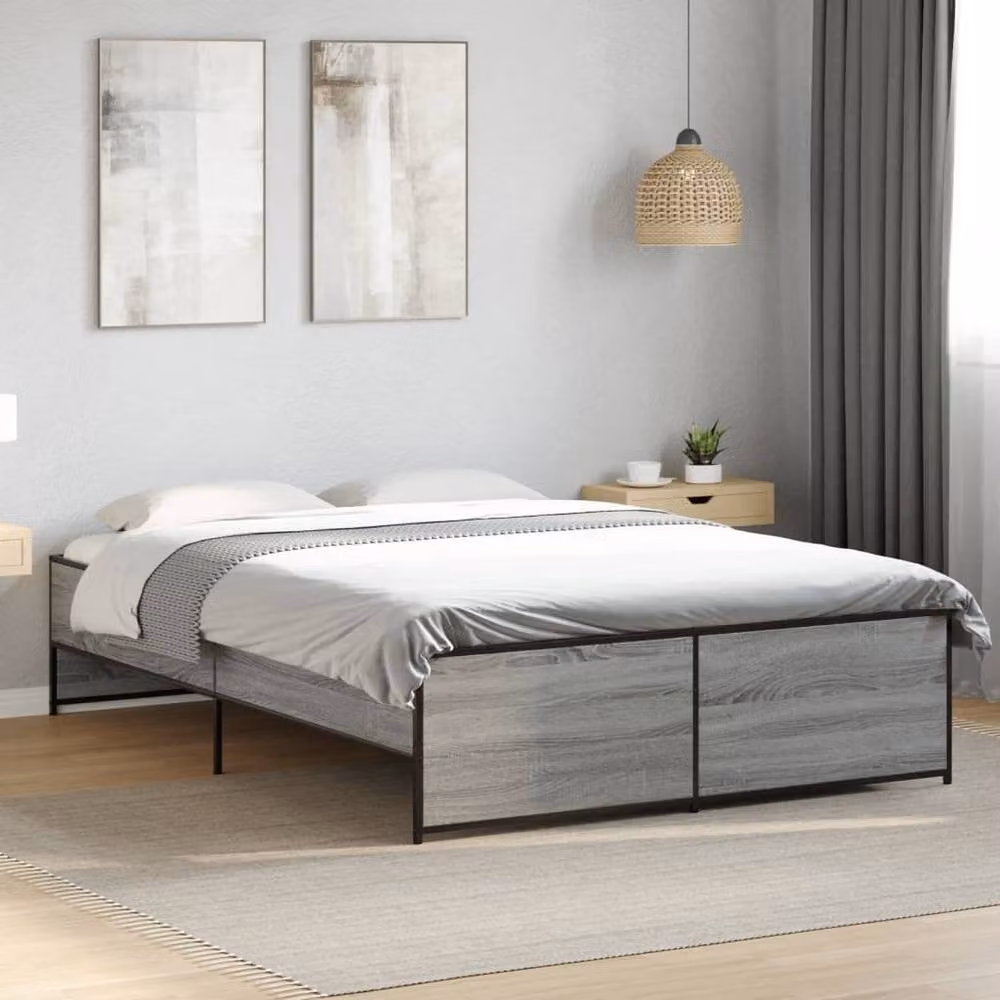 Berkfield Home Sonoma Double Bed Frame in Grey – 2