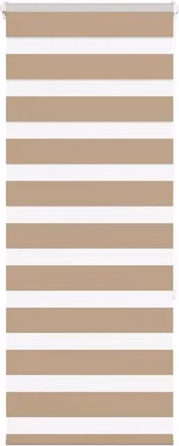 Berkfield Home Zebra Blind in Sand Brown, W: 60 cm, H: 150 cm