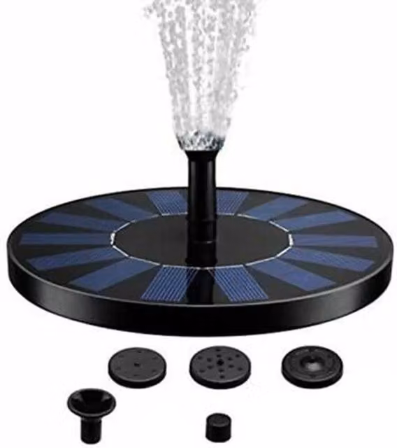 FLAVORA Solar Floating Fountain Pump Outdoor Water Feature, Black, W/D/H: 100 x 100 x 100 cm – 1