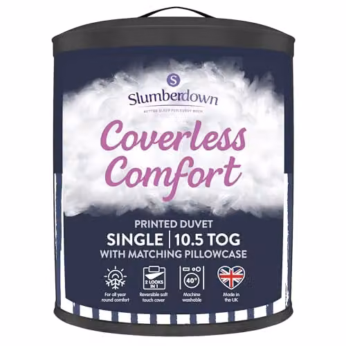 Slumberdown Single Coverless Duvet, 9 Tog, Blue, W: 135 cm x L: 200 cm – 2